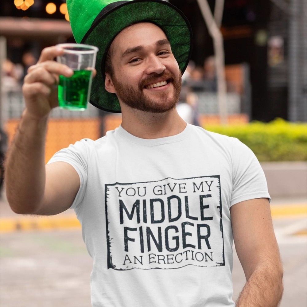 Middle Finger Humor Handmade Sublimated Graphic Tee